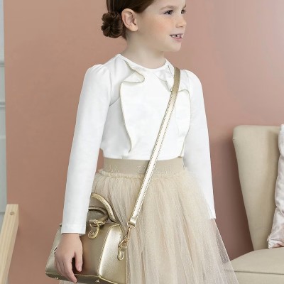 Παιδική Μπεζ Τούλινη Φούστα Λούρεξ Abel and Lula