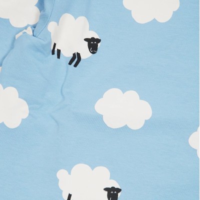 Children's Blue Turtleneck Top with White Clouds Stella McCartney