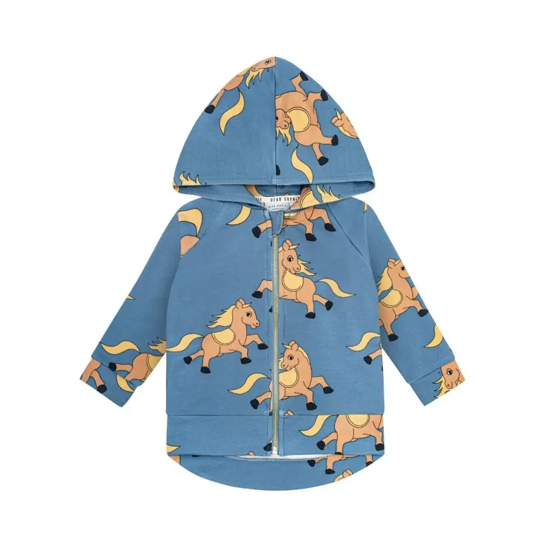 Children's Horse Blue Hoodie Dear Sophie Children's Horse Blue Hoodie Dear Sophie