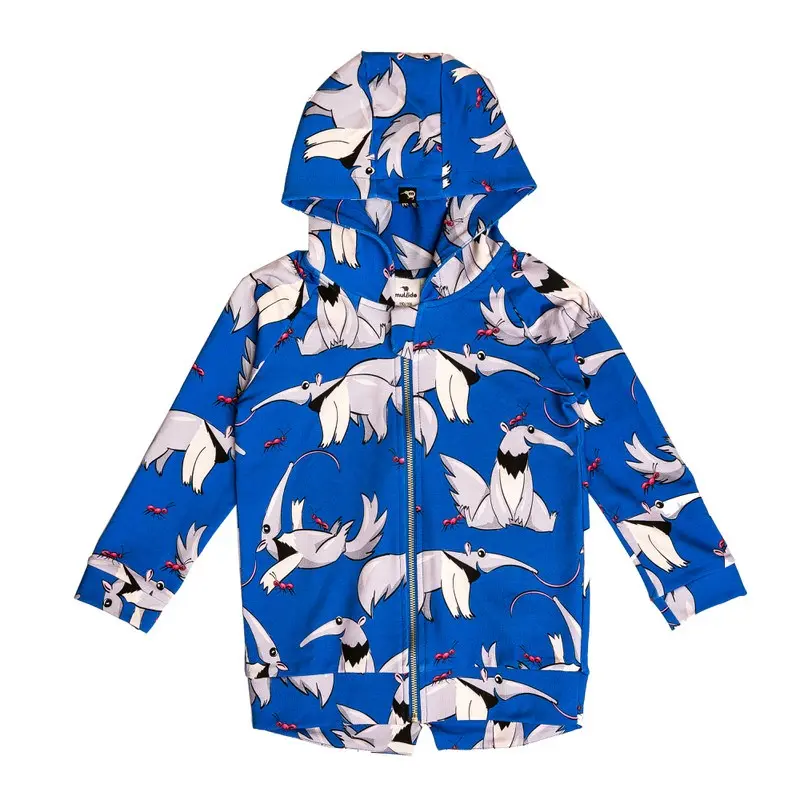 Children's Blue Cardigan With Anteater Mullido