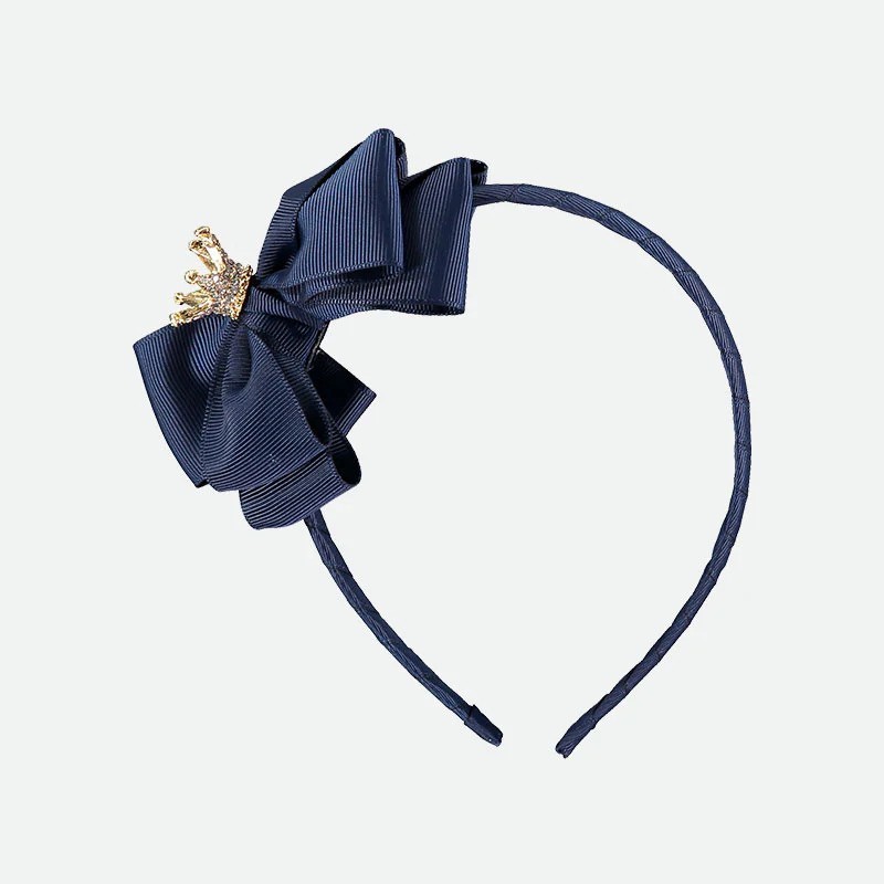 Children's Navy Blue Hairpiece With A Crown Angel Face