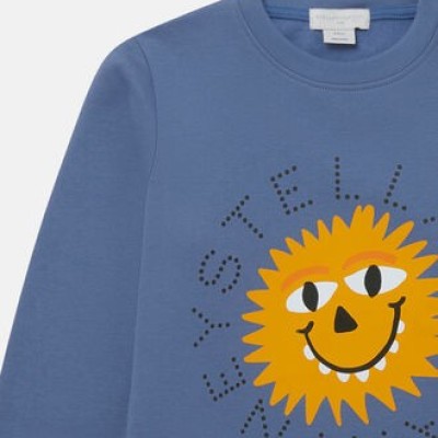 Kids' Petrol Smiling Sun Sweatshirt Stella McCartney
