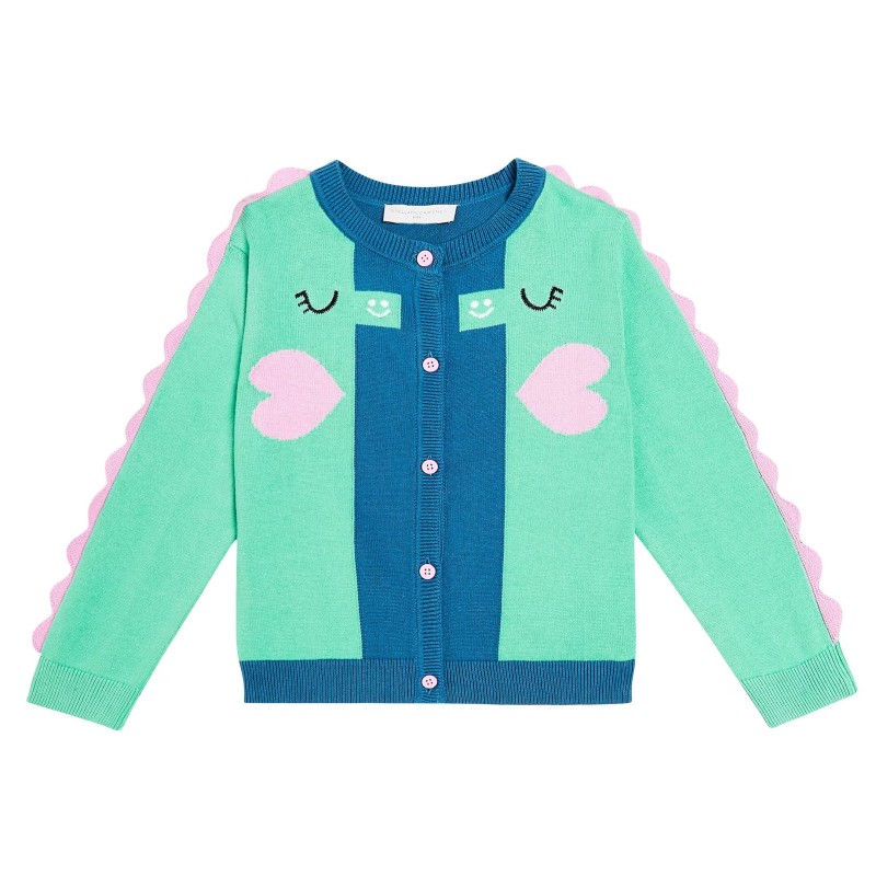Kids Light Green Knit Cardigan Stella McCartney Kids Light Green Knit Cardigan Stella McCartney