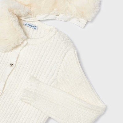 Children's Knitted Ivory Cardigan Mayoral