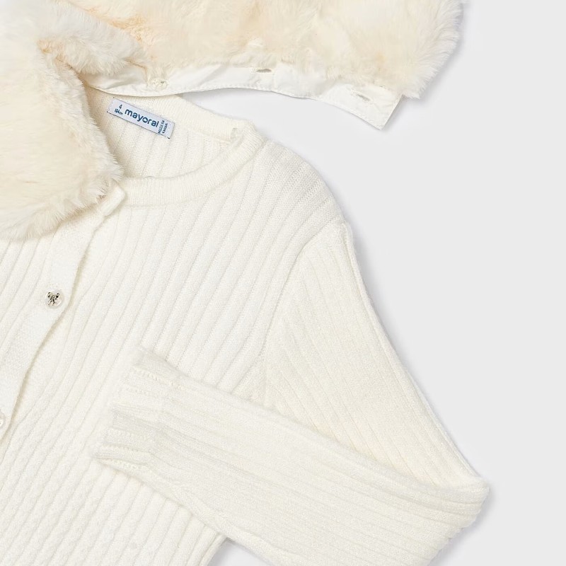 Children's Knitted Ivory Cardigan Mayoral Children's Knitted Ivory Cardigan Mayoral