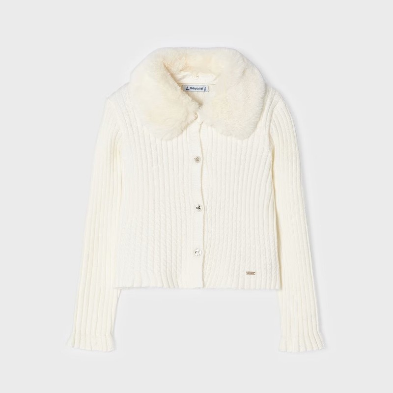 Children's Knitted Ivory Cardigan Mayoral