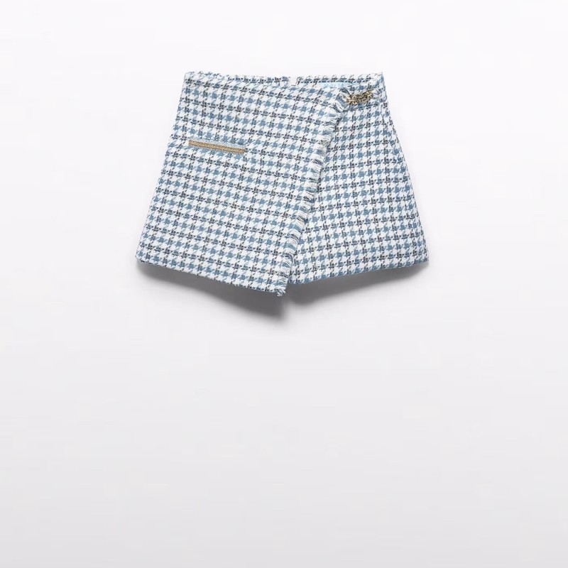 Children's Blue Plaid Bermuda Shorts Abel and Lula