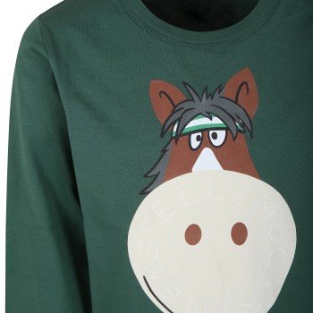 Παιδική Πράσινη Μπλούζα Με Γαίδαρο Stella McCartney Παιδική Πράσινη Μπλούζα Με Γαίδαρο Stella McCartney