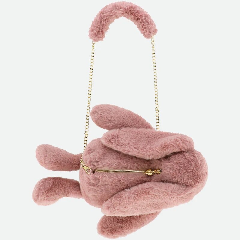 Children's Pink Rabbit Fur Bag Angel Face Children's Pink Rabbit Fur Bag Angel Face