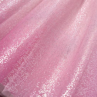 Children's Pink Glitter Midi Skirt Abel and Lula