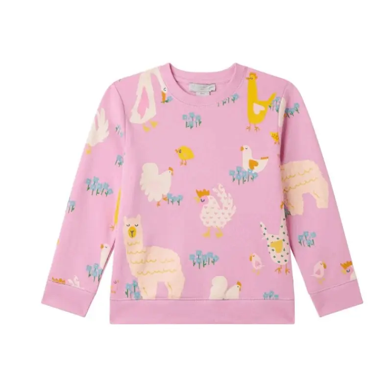 Kids Pink Animal Farm Sweatshirt Stella McCartney Kids Pink Animal Farm Sweatshirt Stella McCartney