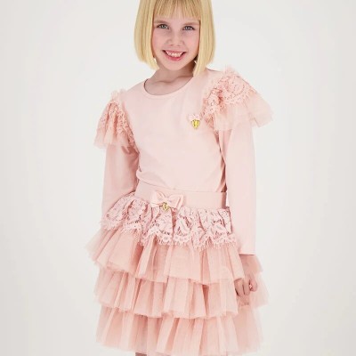 Children's Salmon Blouse Angel Face