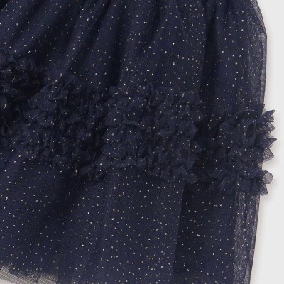 Kids Glitter Tulle Skirt Navy Blue Abel and Lula