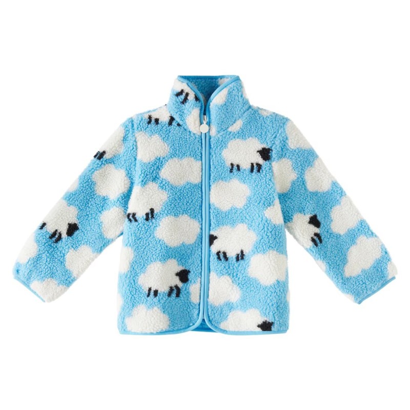 Kids Teddy Jacket In Blue Stella McCartney Kids Teddy Jacket In Blue Stella McCartney