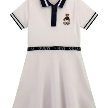 Παιδικό/Εφηβικό Λευκό Φόρεμα Με Αρκουδάκι Guess