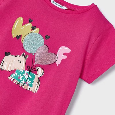 Children's Dog Fuchsia T-Shirt Mayoral