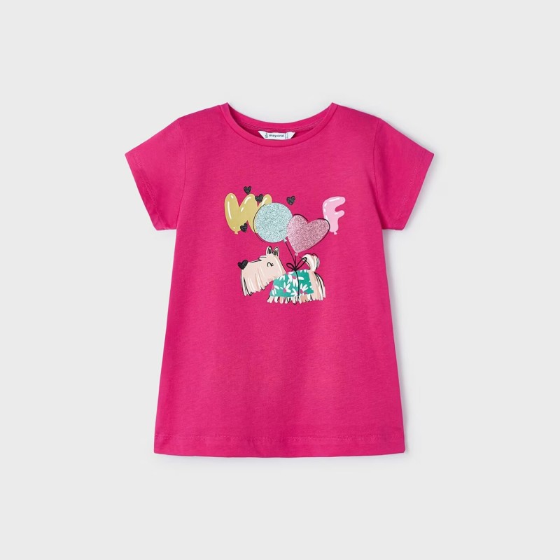 Children's Dog Fuchsia T-Shirt Mayoral