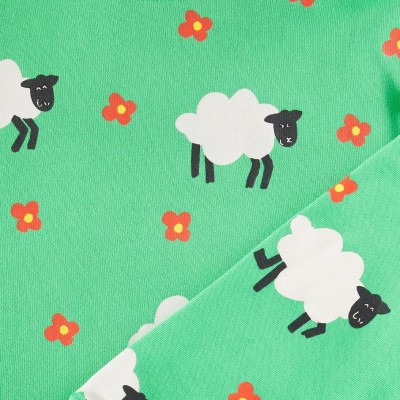 Kids Printed Green Dress With Sheeps Stella McCartney