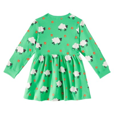 Kids Printed Green Dress With Sheeps Stella McCartney