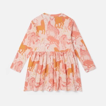 Παιδικό Φόρεμα Ροζ Βαμβακερό με Άλογα Stella McCartney