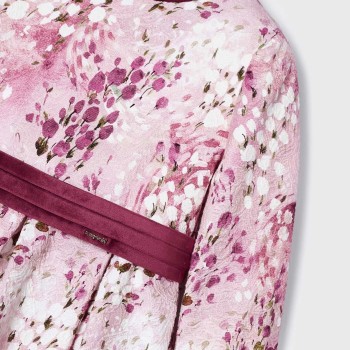 Παιδικό Φόρεμα σταμπωτό Ζακάρ Λιλά Με Λουλούδια Mayoral