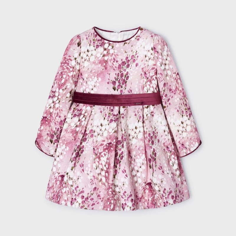 Children's Dress Lilac Floral Jacquard Mayoral