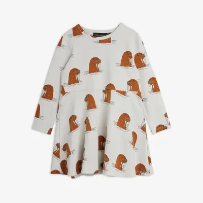 MINI RODINI KIDS WALRUS SLEEVE DRESS MINI RODINI KIDS WALRUS SLEEVE DRESS