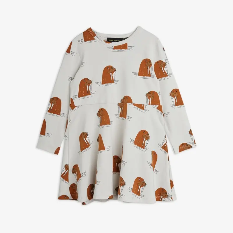 MINI RODINI KIDS WALRUS SLEEVE DRESS MINI RODINI KIDS WALRUS SLEEVE DRESS