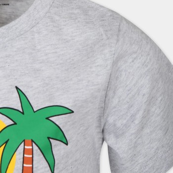 Παιδικό Γκρι Κοντομάνικο Μπλουζάκι Με Καρχαρίες Stella McCartney