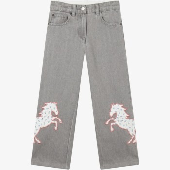 Παιδικό Γκρι Τζιν Παντελόνι Με Άλογα Stella McCartney