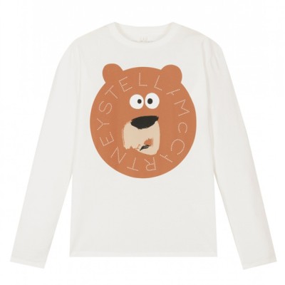 Kids Ivory Brown Bear Blouse Stella MacCartney