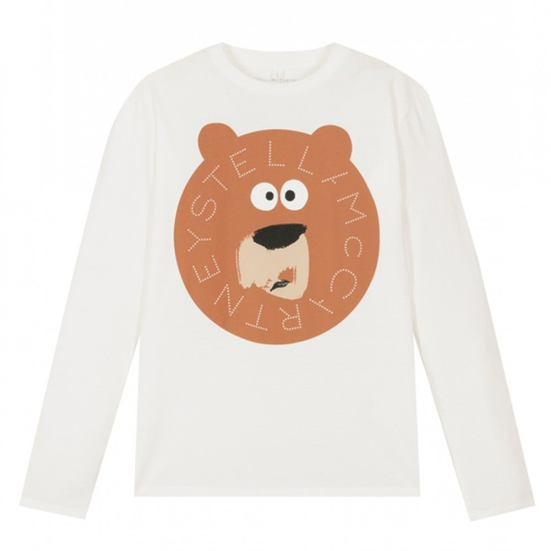Kids Ivory Brown Bear Blouse Stella MacCartney