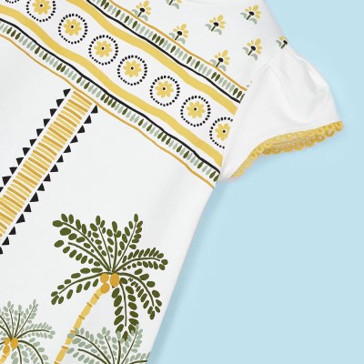 Παιδικό Κίτρινο Φόρεμα Με Φοίνικες Mayoral