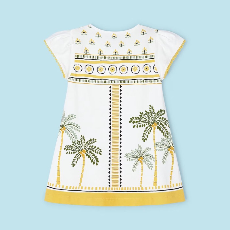 Παιδικό Κίτρινο Φόρεμα Με Φοίνικες Mayoral