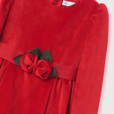 Παιδικό Κόκκινο Βελούδινο Φόρεμα Abel and Lula