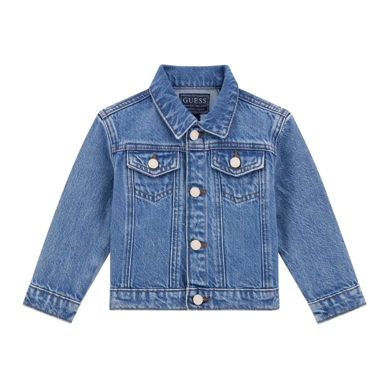 Kids Girls' Denim Jacket With Heart Guess