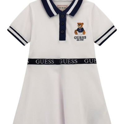 Παιδικό Λευκό Φόρεμα Αρκουδάκι Guess