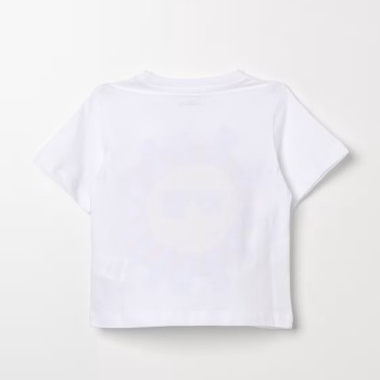 Stella McCartney Παιδικό Λευκό Κοντομάνικο Μπλουζάκι Με Ηλιο