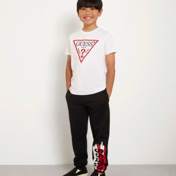 Παιδικό Λευκό Κοντομάνικο Μπλουζάκι με τριγωνικό λογότυπο Guess Παιδικό Λευκό Κοντομάνικο Μπλουζάκι με τριγωνικό λογότυπο Guess