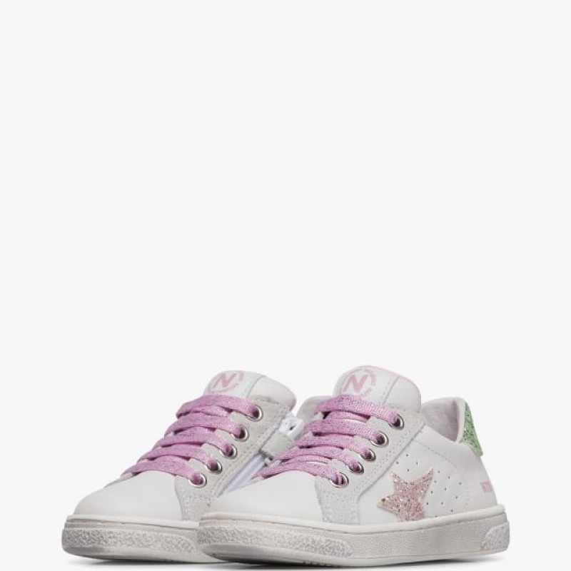 Παιδικό Λευκό Sneaker με Αστέρι Ροζ Νaturino Παιδικό Λευκό Sneaker με Αστέρι Ροζ Νaturino