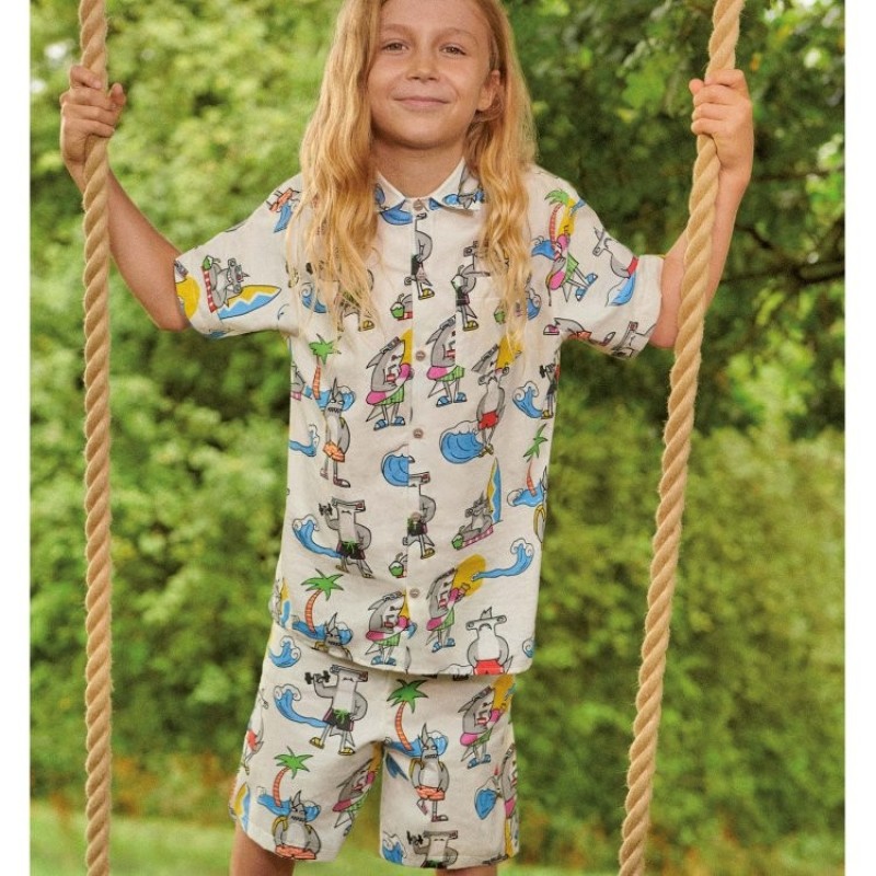 Children's White Shark Shorts Stella McCartney Children's White Shark Shorts Stella McCartney