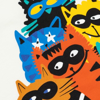 Παιδικό Λευκό T-Shirt Με Γάτες Stella Mc Cartney