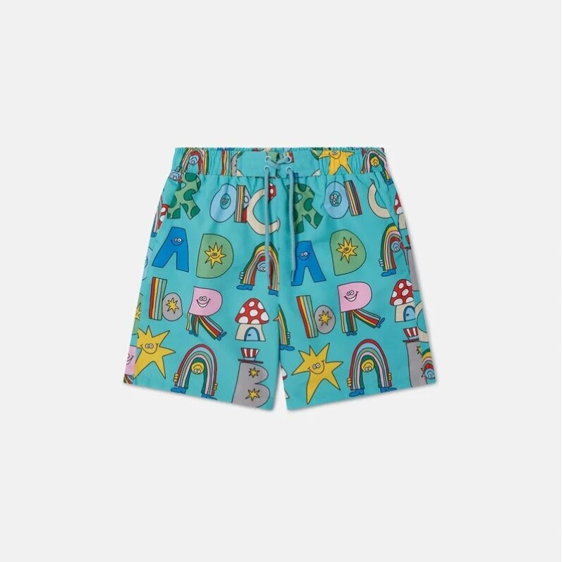 Woodland  Lettering Swim Shorts Stella Mc Cartney