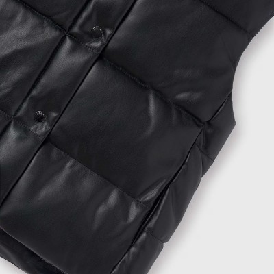 Children's Black Girl's Sleeveless Jacket Mayoral