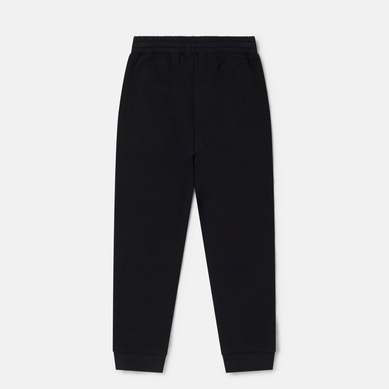 Kid's Black Tracksuit Bottoms with Blue Smiling Monsters Stella McCartney Kid's Black Tracksuit Bottoms with Blue Smiling Monsters Stella McCartney
