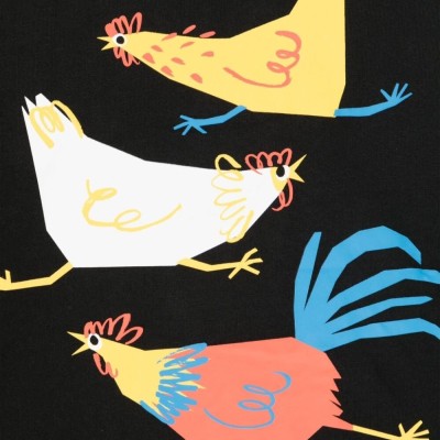 Kids Black Sweatshirt with Chickens Stella Mc Cartney