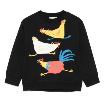 Παιδικό Μάυρο Φούτερ Με Κότες Stella Mc Cartney