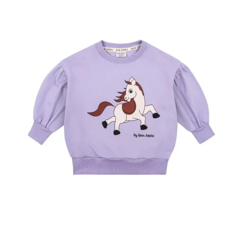 Children's Purple Clothing Set With Horses Dear Sophie Children's Purple Clothing Set With Horses Dear Sophie