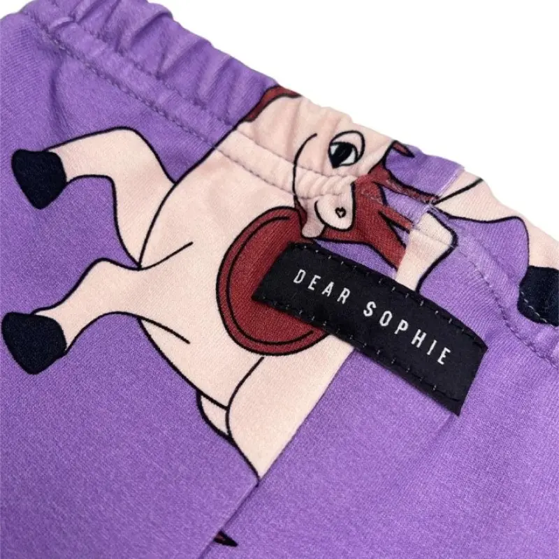 Children's Purple Clothing Set With Horses Dear Sophie Children's Purple Clothing Set With Horses Dear Sophie