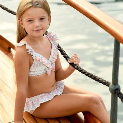 Kid Algarve Bikini Coral Multicolor